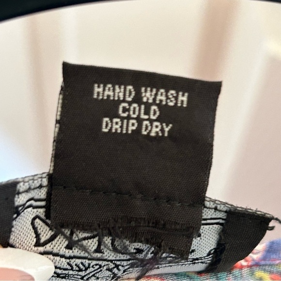 ANGIE Women’s Batwing Dress Small Red Paisley Western Cottage Core Country Boho - Picture 2 of 10